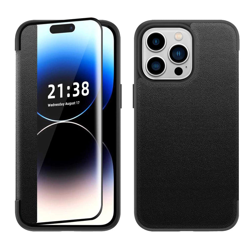 iPhone 11 (XI6.1) PU Leather Window Flap Case with Cover - Black