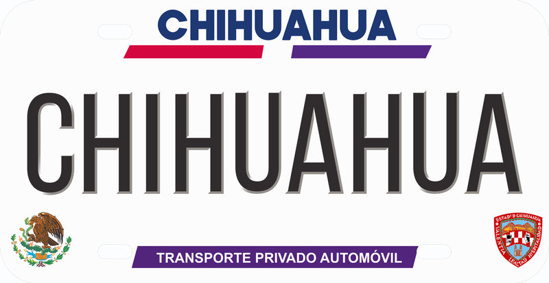 License Plate for Front of Car Truck Chihuahua