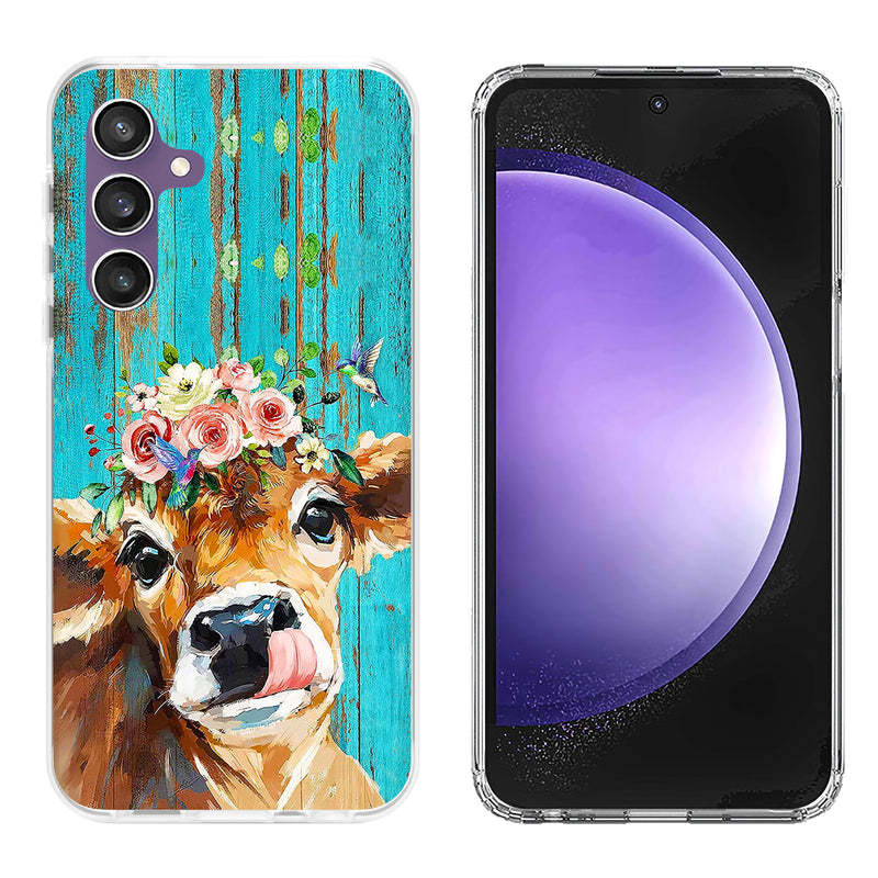 Printed Hard Acrylic Shockproof Anti scratch Case Cover for Samsung S23 FE