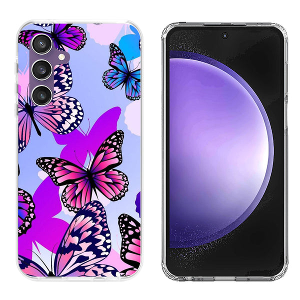 Printed Hard Acrylic Shockproof Anti scratch Case Cover for Samsung S23 FE