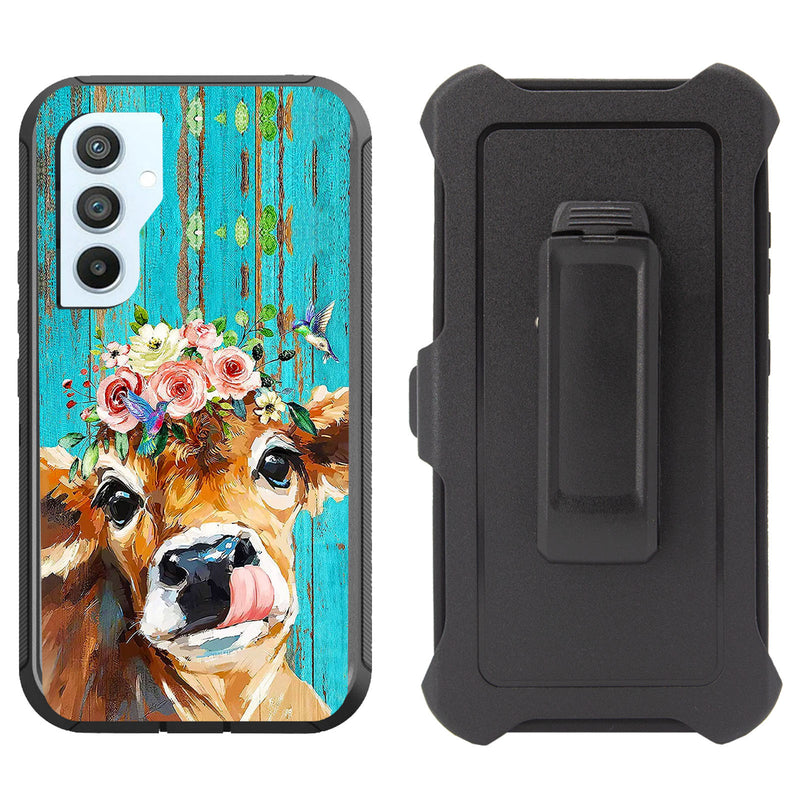 Printed Rugged Shockproof Case for Samsung Galaxy S23 FE Clip Heavy Duty