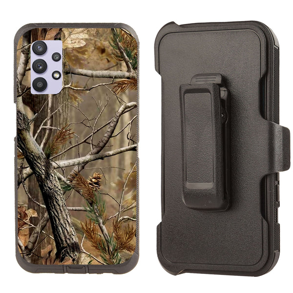 Printed Rugged Shockproof Case for Samsung Galaxy A35 5G with Clip