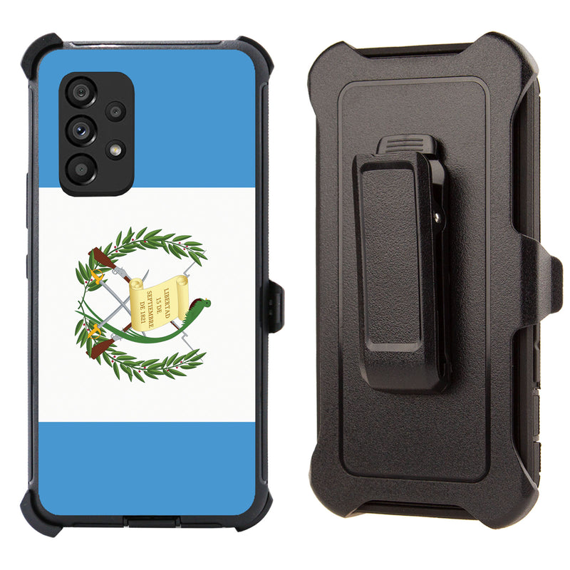 Printed Rugged Shockproof Case for Samsung Galaxy A35 5G with Clip