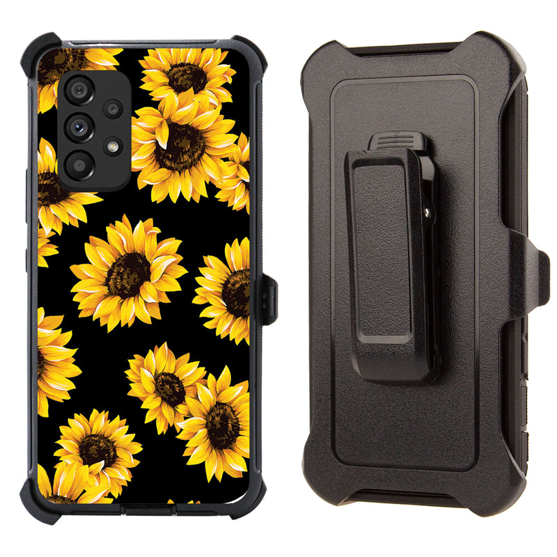 Printed Rugged Shockproof Case for Samsung Galaxy A35 5G with Clip