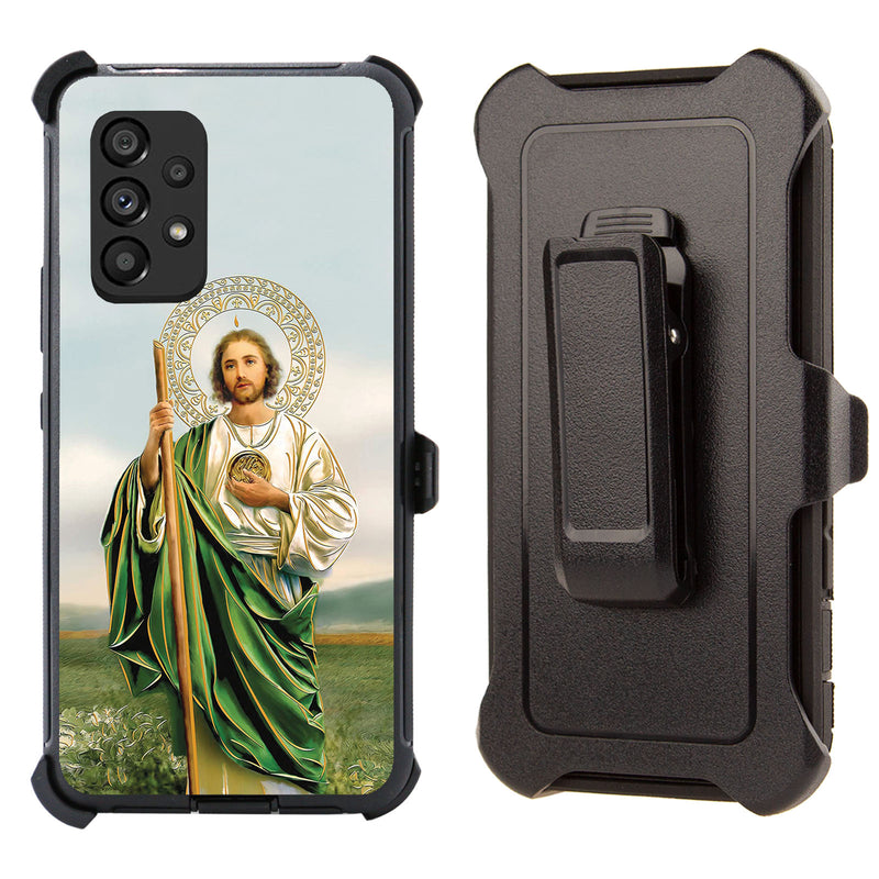 Printed Rugged Shockproof Case for Samsung Galaxy A35 5G with Clip