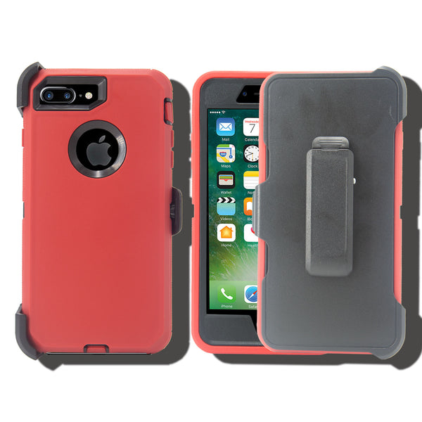 Shockproof Case for Apple iPhone 7 Plus 7+ 8+ Cover Clip Rugged Heavy Duty