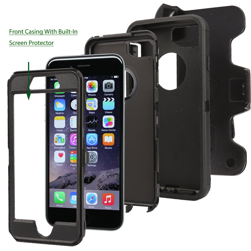 Shockproof Case for Apple iPhone 7 Plus 7+ 8+ Cover Clip Rugged Heavy Duty