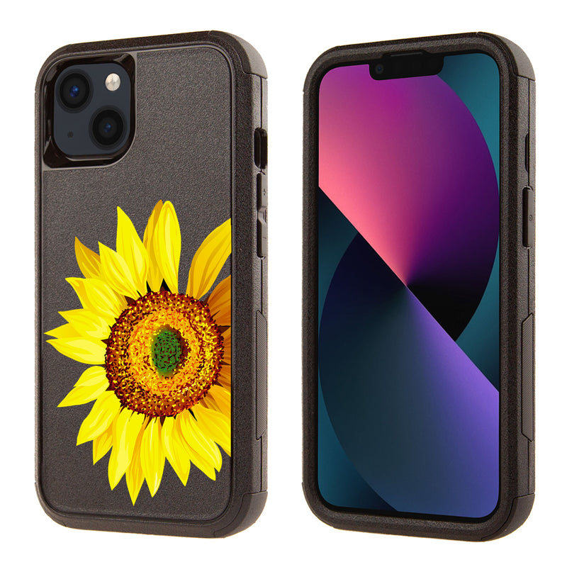 Printed Shockproof Commander Case for Apple iPhone 16 Sunflower