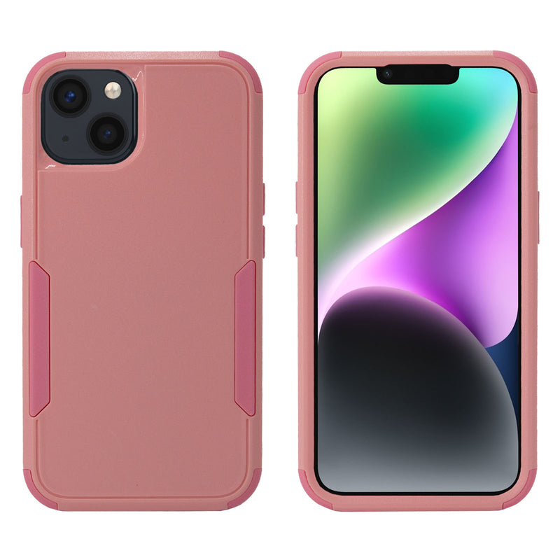 Shockproof Dual Layer Hybrid Case for Apple iPhone 14 Plus/15 Plus 6.7" Pink