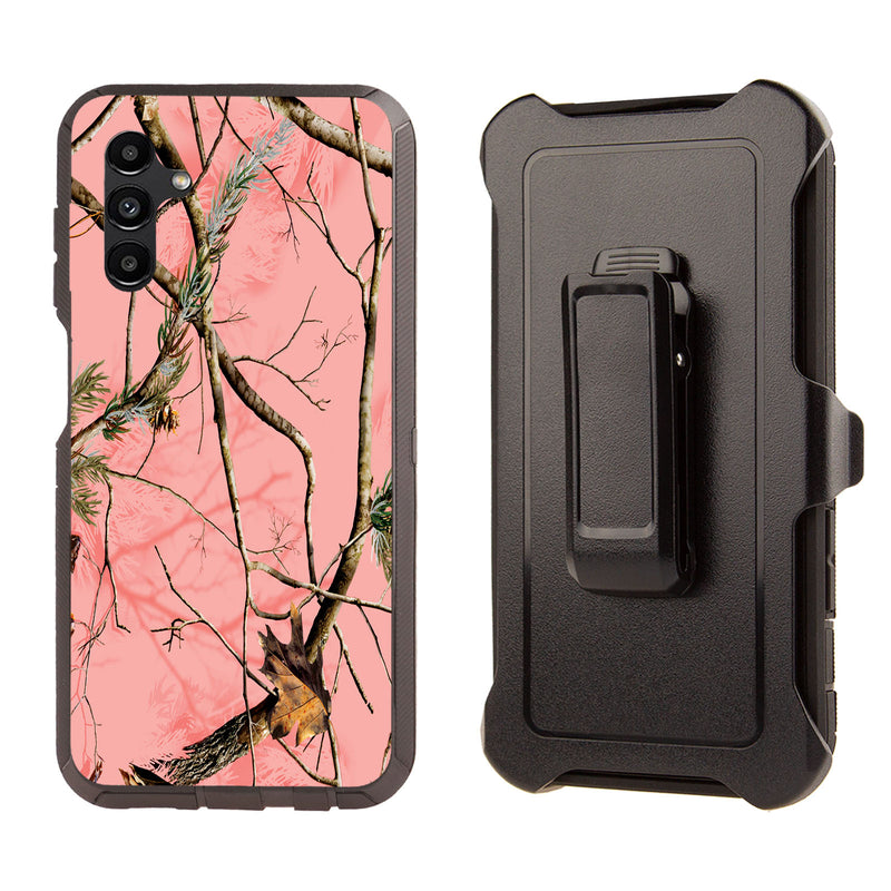 Shockproof Case for Samsung Galaxy A36 Camouflage Pink Cover Rugged Heavy Duty