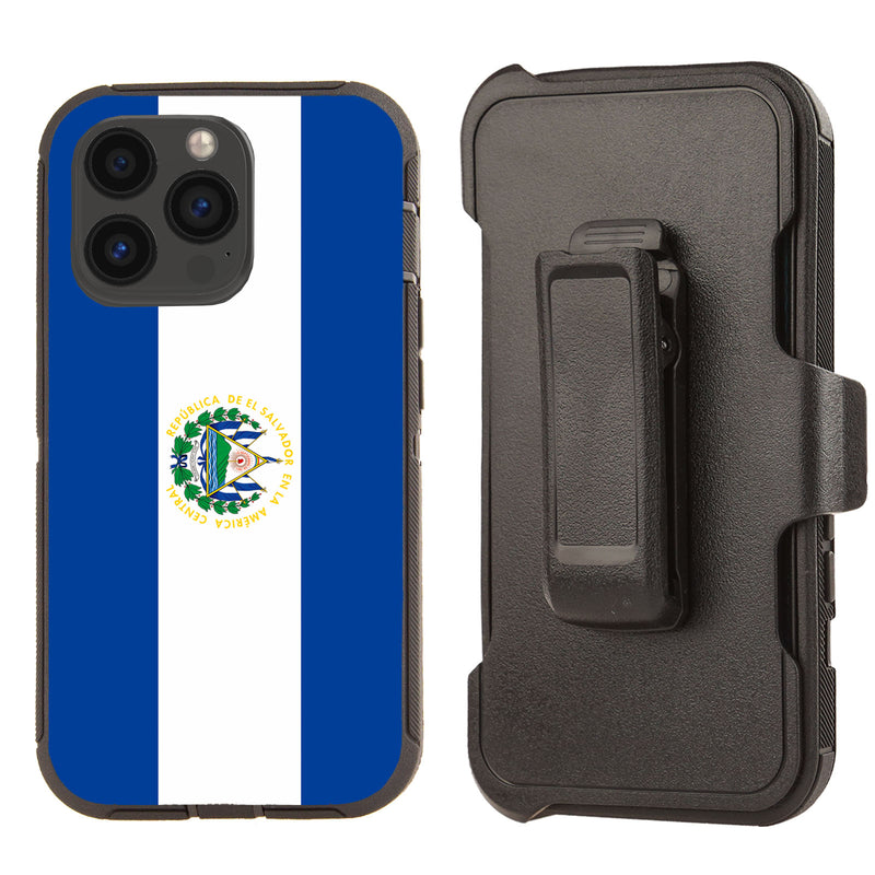 Shockproof Case for Apple iPhone 13 Pro Max Flag El Salvador Cover Clip Rugged